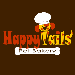 The logo for Happy Tails Pet Bakery.